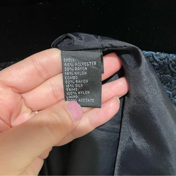 Carmen Marc Valvo A Line Sleeveless Mini Dress Blue Size 10 - Picture 6 of 8